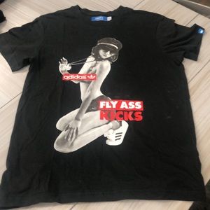 Adidas fly ass kicks tee shirt medium